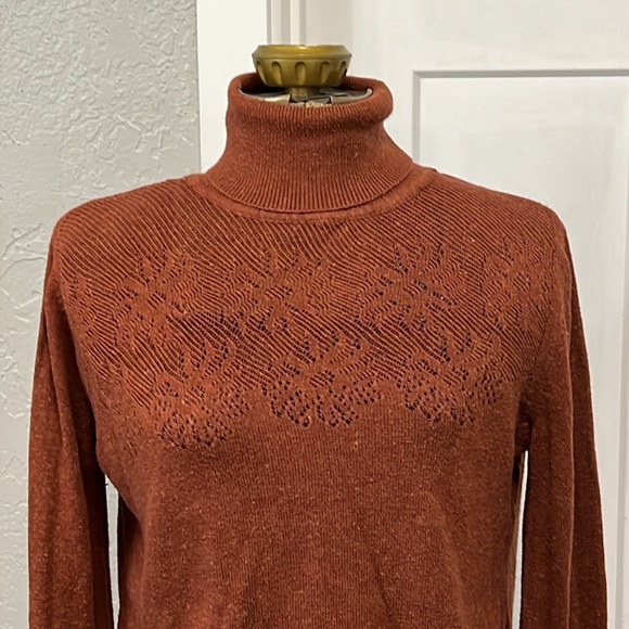 MNG MANGO COLLECTION BROWN TURTLE NECK SMALL - Picture 2 of 16